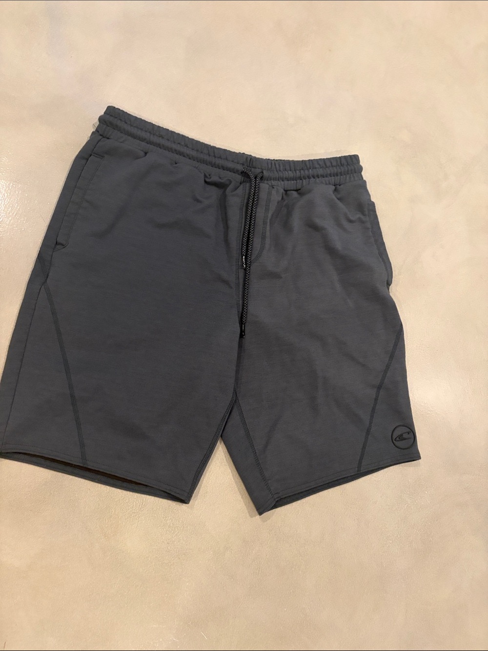 O'Neill Men's Dark Gray Athletic Drawstring Shorts